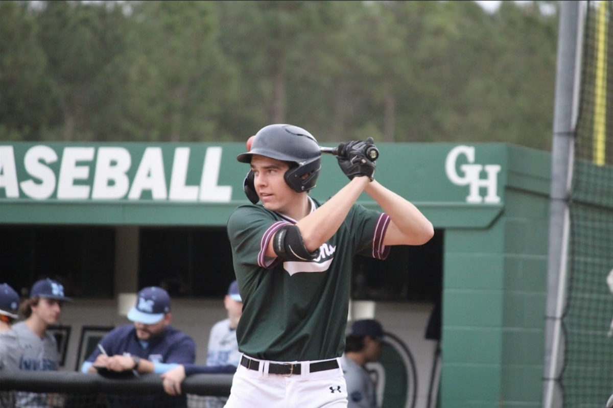 Mason Dean steps up to bat in a home game against Millbrook. He scored a conference-leading 29 runs in his junior season. 